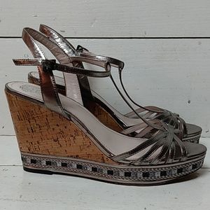Vince Camuto cork wedge sandals sz 10